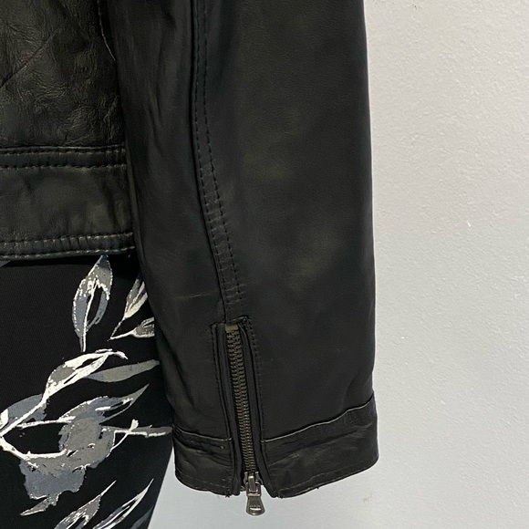 NWOT Black Rivet Wilsons Genuine Leather Moto Jacket In Black Size XL. - Picture 10 of 11